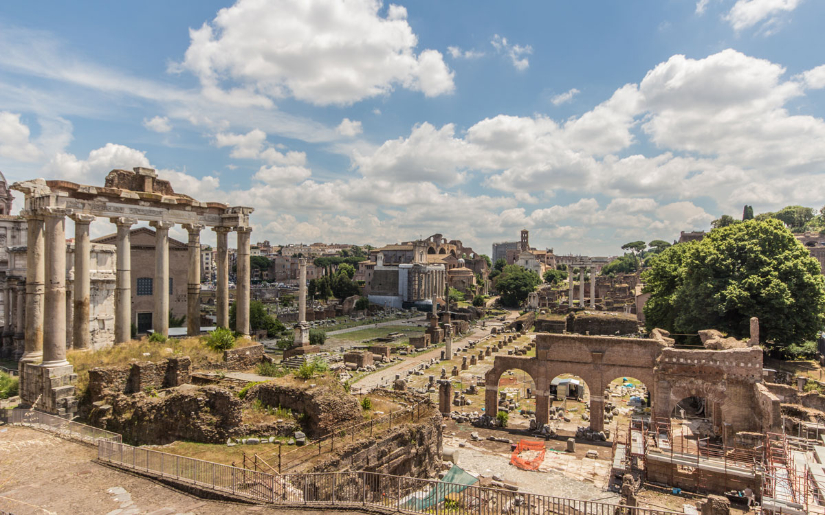 Forum Romanum Rom von oben am Rathaus
