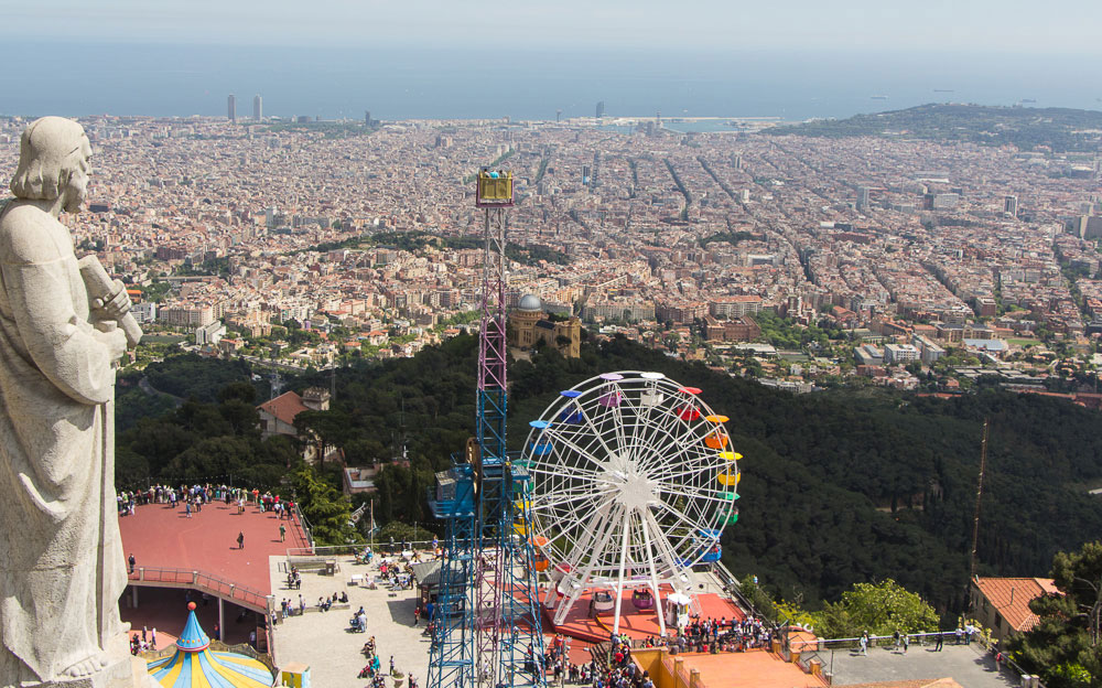 Tibidabo Kirche Aussicht Barcelona
