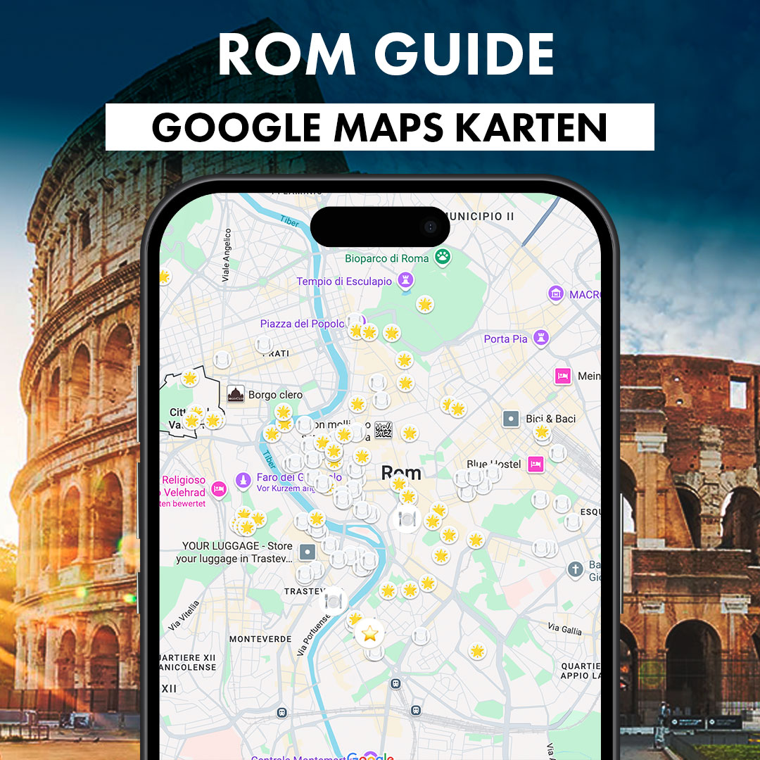 Rom Karte für Google Maps mit einem Klick als Sehenswürdigkeiten
